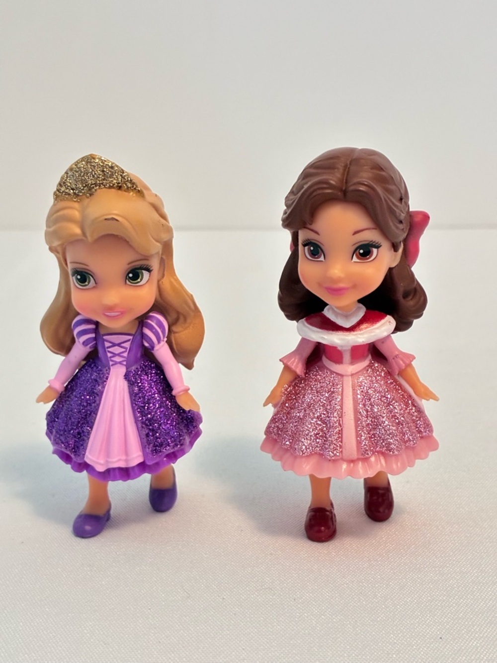 Disney Princess Belle & Rapunzel Sparkle Mini Dolls Set of 2